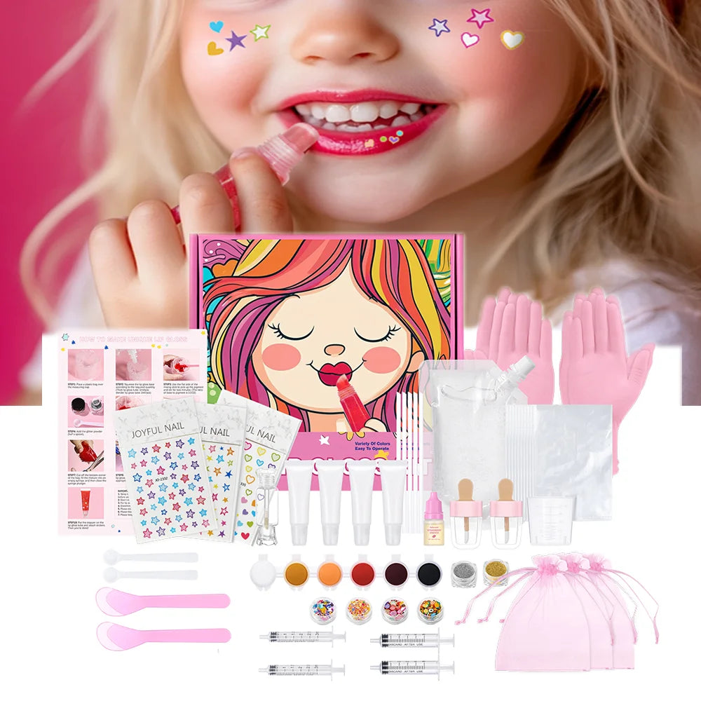 Lip Gloss Base Set Lip Gloss Making Kit Diy Lip Gloss Kit Moisturizing Nourish for Girl Kids Gifts Lip Gloss Pack Set Cosmetics Peaceful Pleasures Health and Wellness