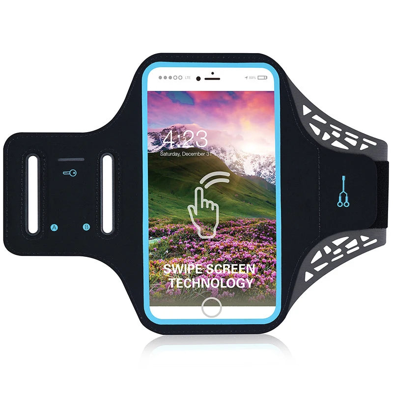 Running Accessories Women's Bag Sports Bag For Phone Armband For Sports Hand Bag Iphone 14 Pro Max Case For Sleeve Bags Peaceful Pleasures Health and Wellness Black(6.2 inch)