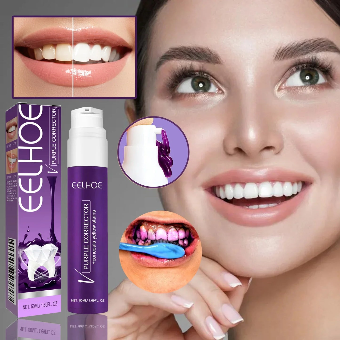 V34 Purple Toothpaste – Whitening & Stain Removal