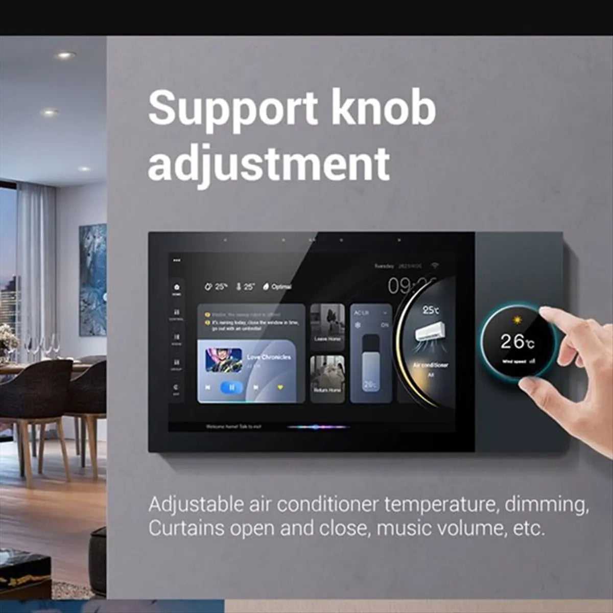 *Great 7 Inch Android 8.1 Tuya Smart Home Control Panel with Rotary Button Zigbee Hub WiFi Wall Amplifier,for Alexa Voice Peaceful Pleasures Health and Wellness NONE