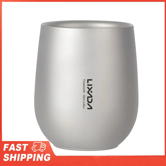 Insulated Water Cup Tea Mug Ultralight Ti Double Wall Outdoor Camping Peaceful Pleasures Health and Wellness