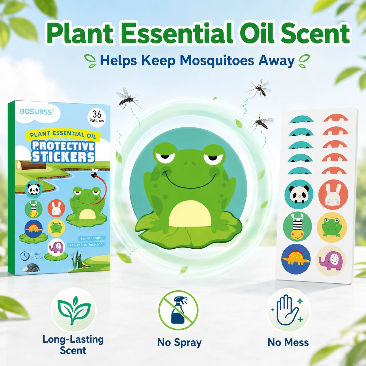 Mosquito Repellent Patches | Essential Oil | Camping & Home