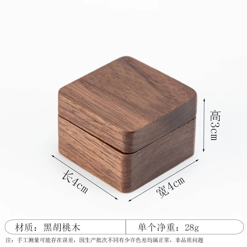 Wooden Guitar Picks Box Pick Storage Walnut Square Gift-box Musical