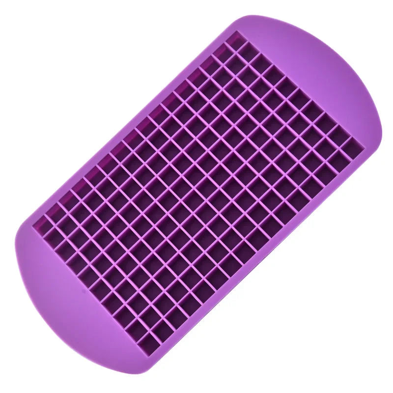 160-Grid Mini Silicone Ice Cube Tray – Foldable Small Square Mold