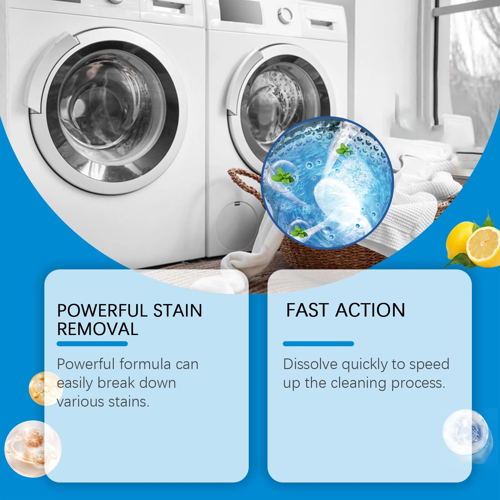 12/24PCS Washing Machine Cleaner Tablets – Effervescent Deep Cleaning for Drum Tub, Removes Odor & Dirt, Suitable for All Models Peaceful Pleasures Health and Wellness