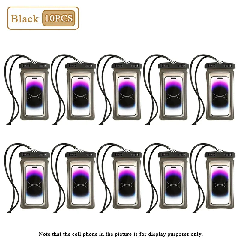 Waterproof Phone Pouch – Air Cushion Float & Touch Screen | 1–20 Pack
