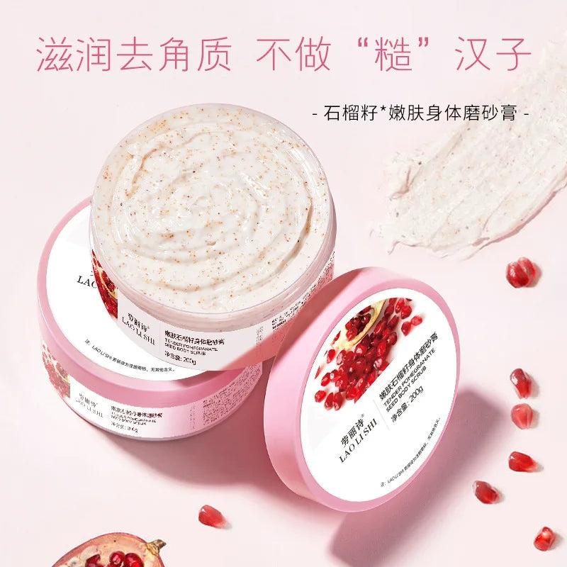 Sweet Peach & Pomegranate Body Scrub – Exfoliating 250g