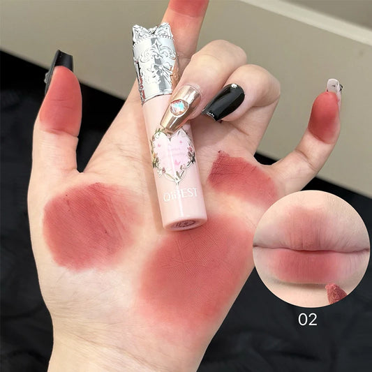 QIBEST 4 Colors Matte Nude Liquid Lipstick Long-lasting Makeup Sexy Red Lipgloss Tint Waterproof Lip Mud Stain Beauty Cosmetics Peaceful Pleasures Health and Wellness 02