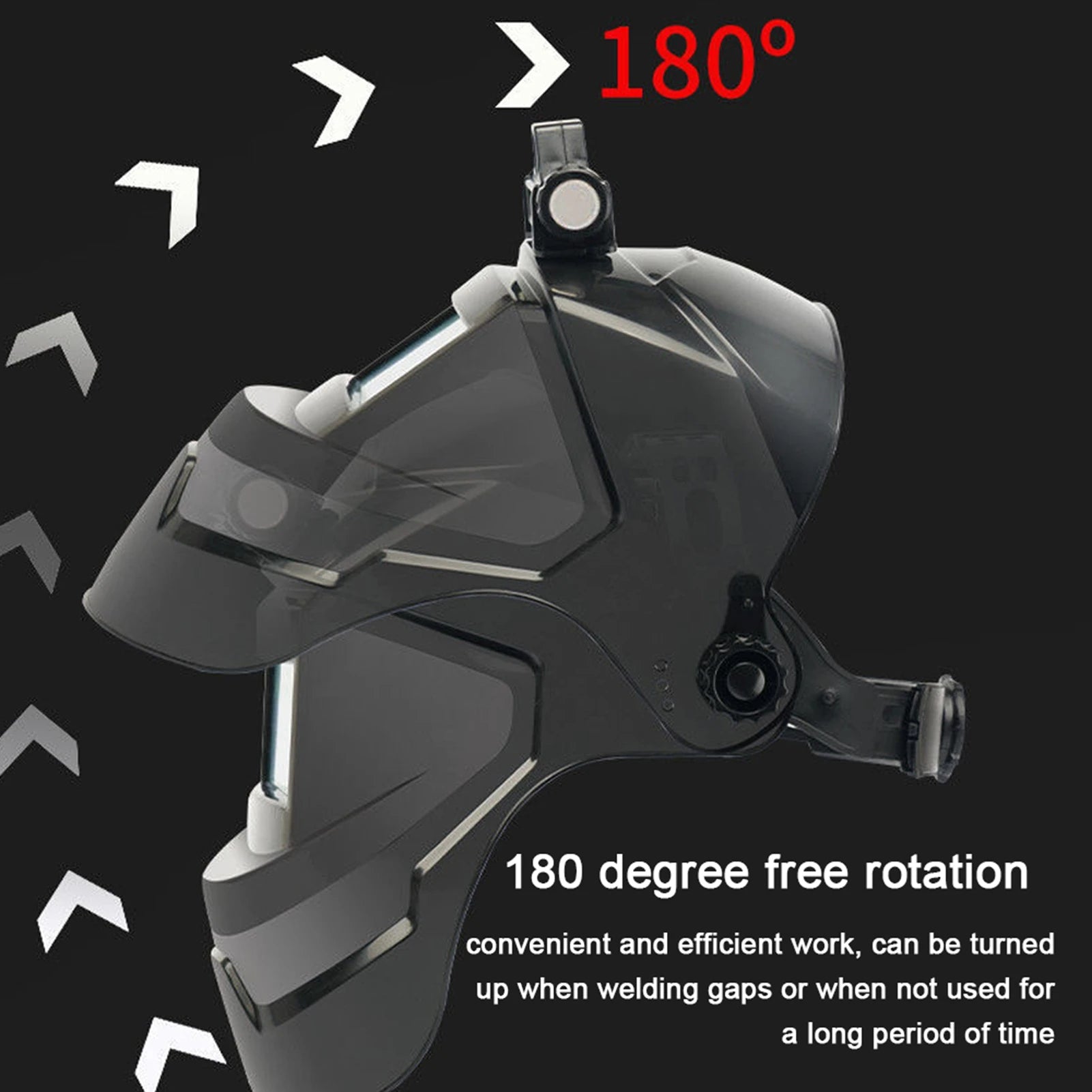 Automatic Dimming Welding Facemask Large View True Color Auto Darkening Welding Facemask 130℃ High Temperature Resistant Peaceful Pleasures Health and Wellness