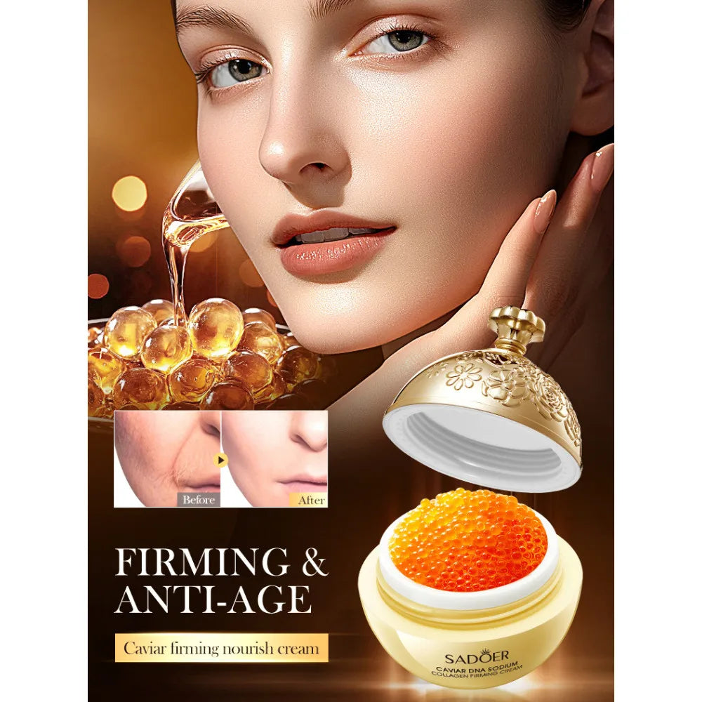 SADOER Caviar DNA Sodium Collagen Frming Cream for Moisturizing Nourish Anti-age Skin Care 30g Peaceful Pleasures Health and Wellness