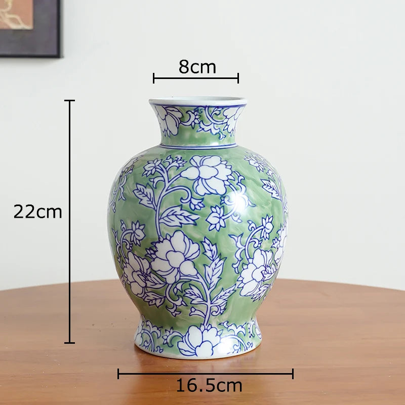 Blue & White Porcelain Vase | Tabletop Flower Décor