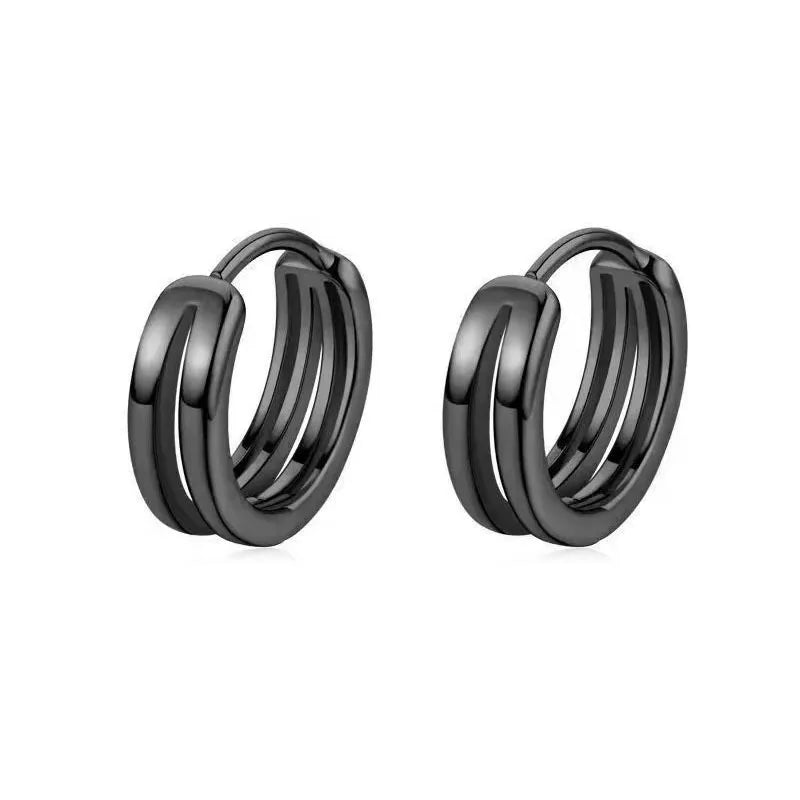 Hollow Out Double Ring Ear Buckle Personalized Style Earrings with A Cool Stylish Appearance Versatile Accessories Earrings New Peaceful Pleasures Health and Wellness