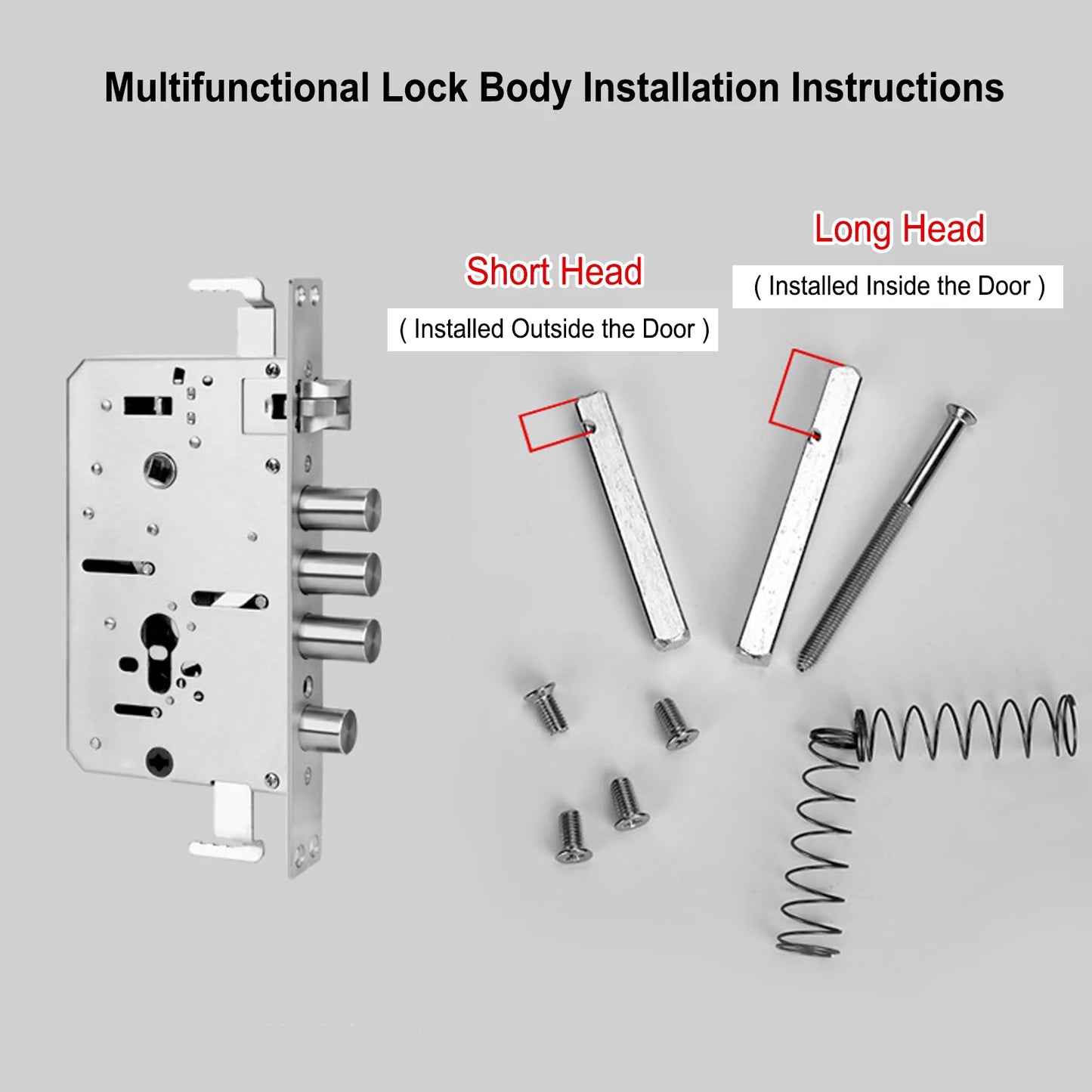 Door Locking Cylinder Multifunctional Mechanical and Fingerprint Door Mortise Deadlock Door Locking Cylinder Insert Lock Body Peaceful Pleasures Health and Wellness