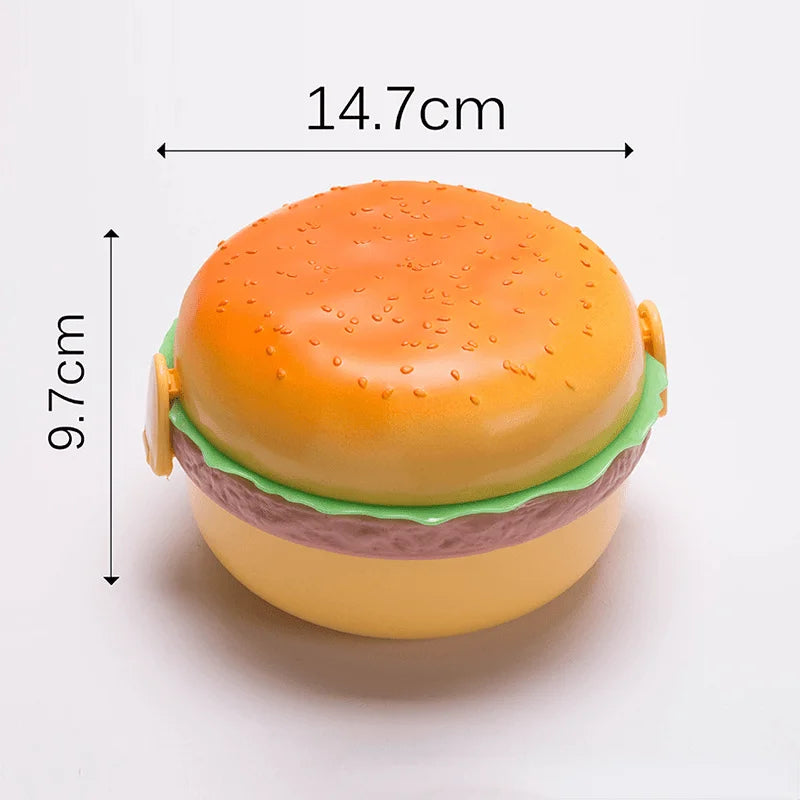 Hamburger Bento Lunch Box – Double Tier Microwave Container