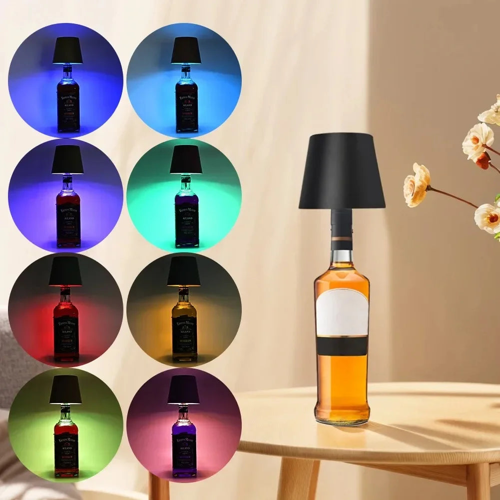 Wireless Table Lamp For Wine Bottles LED Bottle Light For Outdoor Use Touch Control Ideal For Restaurants Bars Festival Party Peaceful Pleasures Health and Wellness