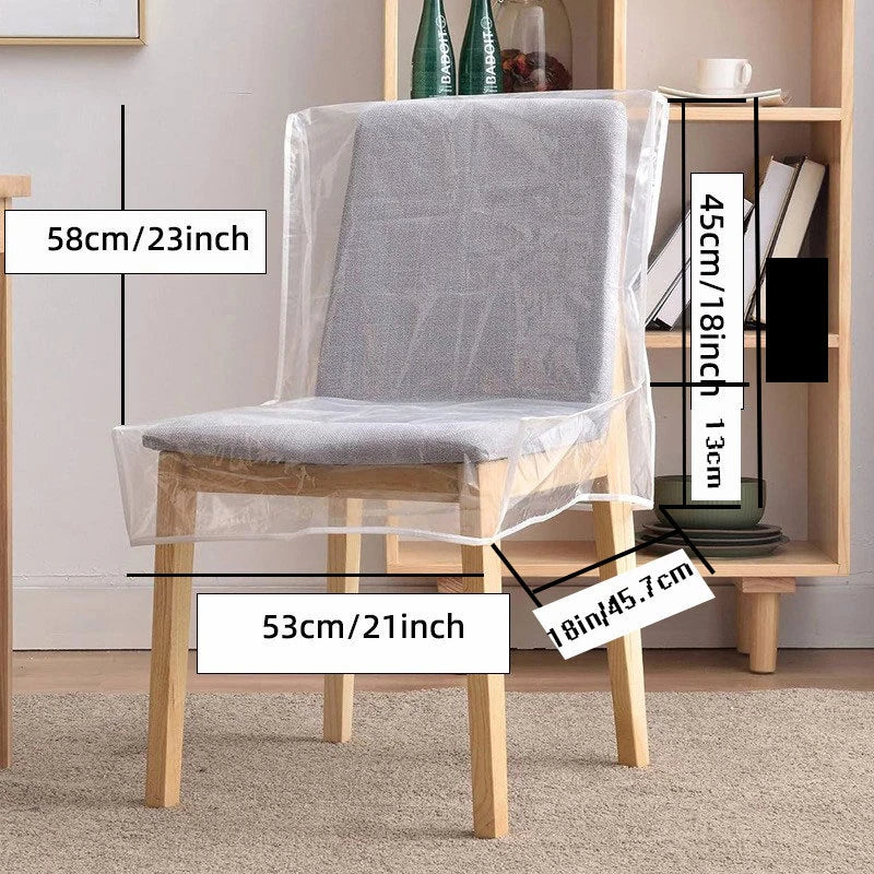 Clear PVC Dining Chair Cover – Waterproof, Oil-Proof & Universal