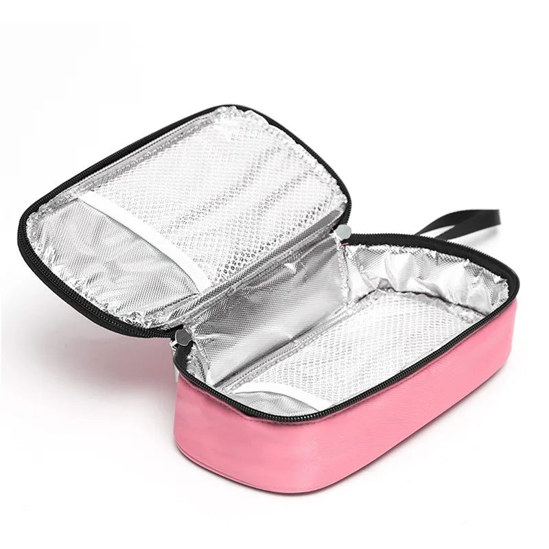 Portable Insulin Bag Mini Waterproof Bag Large Capacity Outdoor Travel Portable Insulation Bag Barrier Mesh Bag Storage Bags Peaceful Pleasures Health and Wellness