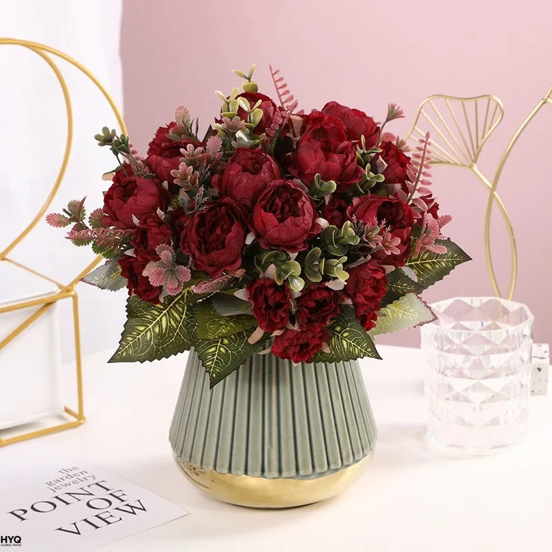 Fleurs Artificielles Pivoine Ronghua D Coration Maison Mariage