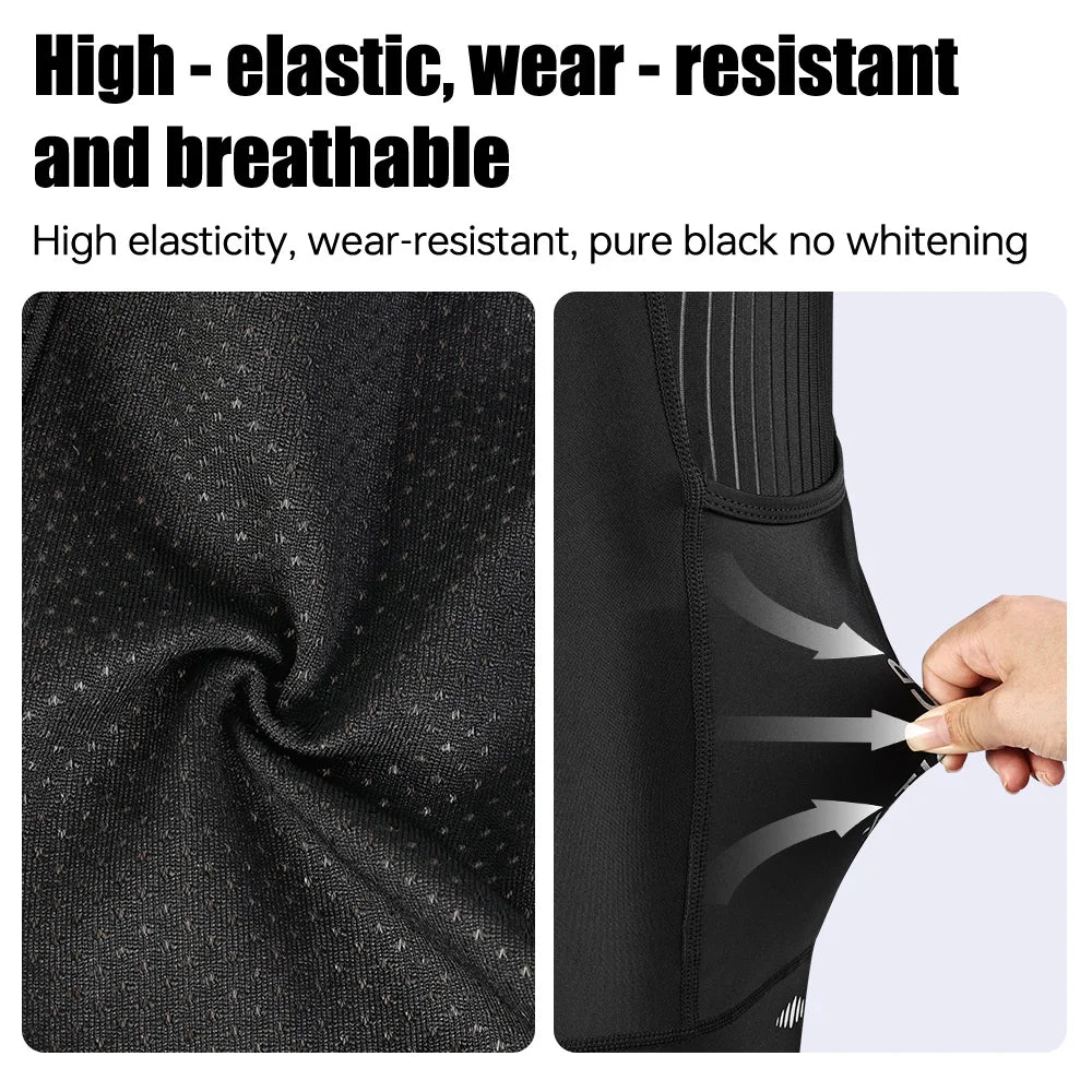 X-TIGER Men's 5D Padded Cycling Bib Shorts | 3 Pockets Quick Dry