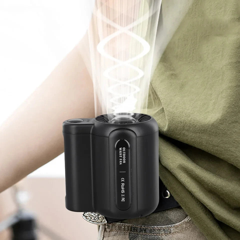 Portable Rechargeable Waist Fan Mini Personal Summer Cooling Fan For Travel Outdoor Sports With 4500Mah Battery Peaceful Pleasures Health and Wellness