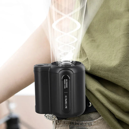 Portable Rechargeable Waist Fan Mini Personal Summer Cooling Fan For Travel Outdoor Sports With 4500Mah Battery Peaceful Pleasures Health and Wellness
