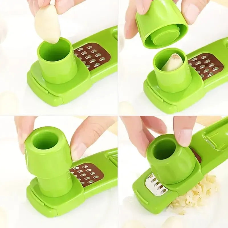 Mini Manual Garlic Press & Grinder – Compact Kitchen Gadget