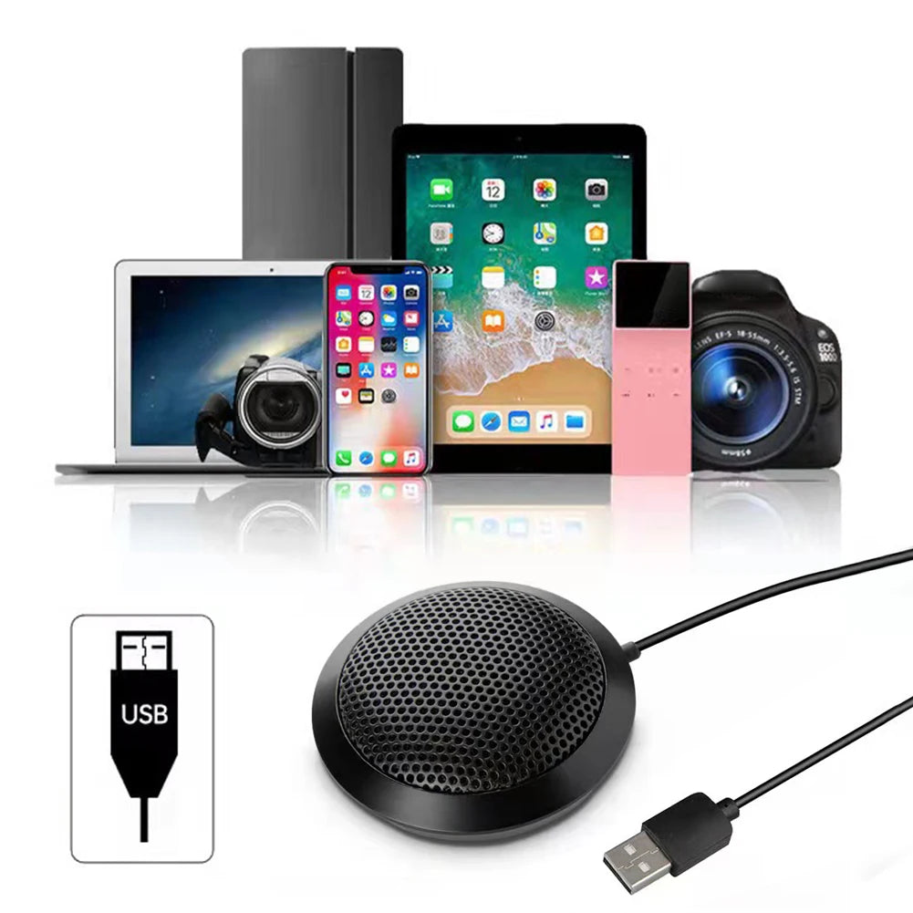 VODOOL USB/3.5mm Omnidirectional Desktop Conference Microphone