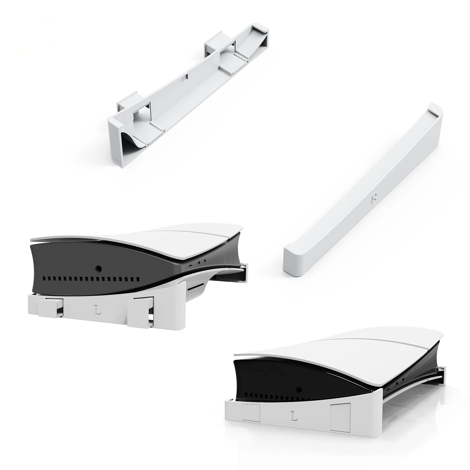 For PS5 Pro/For PS5 Slim Stand For PS5 Pro/For PS5 Slim Console Horizontal Stand For PS 5 Pro/Slim Editions Base Holder Peaceful Pleasures Health and Wellness WHITE