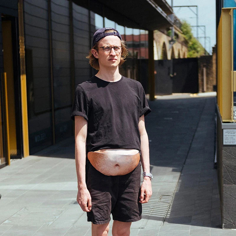 Dad Bod Beer Belly Fanny Pack – Funny Novelty Waist Bag