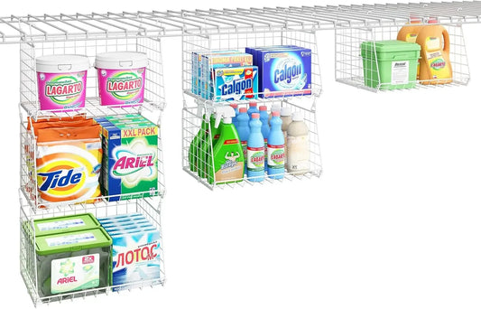 3-Tier Foldable Hanging Laundry Basket Organizer with Rotating Hooks for Small Space Storage Peaceful Pleasures Health and Wellness United States