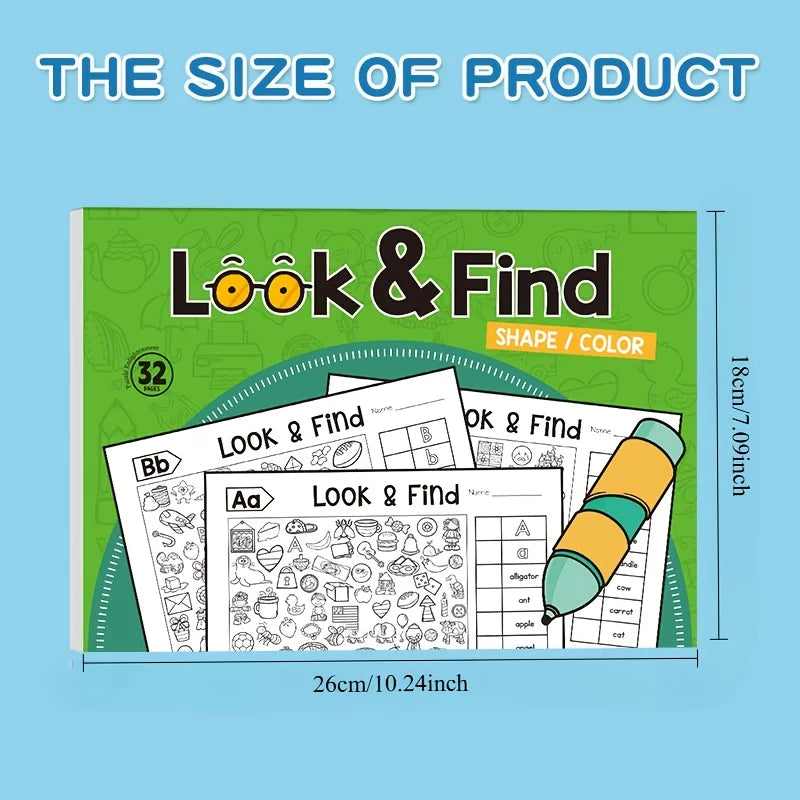 32-Page Children's Find-and-learn Game Book Enhances Observation