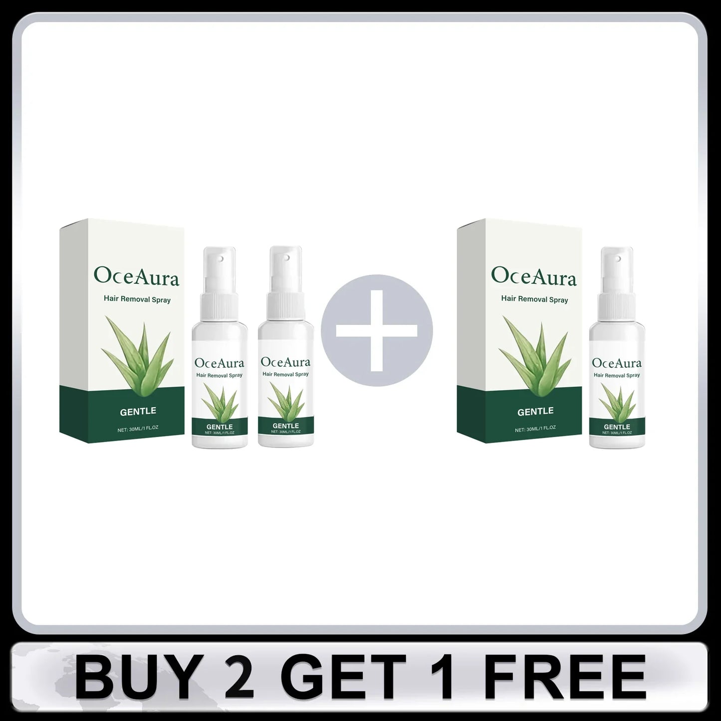 OceAura Hair Removal Spray for Women – Gentle Mist, 30ml