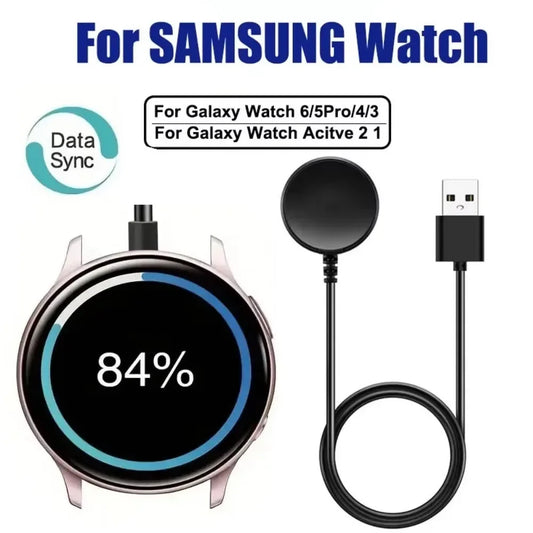 Wireless Watch Charger Compatible For Samsung Galaxy Watch 5 Pro 5/4/3 Active 2/1Gear Sport/S3 Portable Charging Dock Station Peaceful Pleasures Health and Wellness