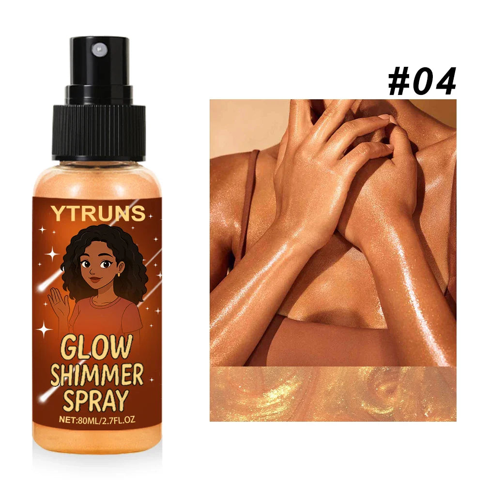 Glow Shimmer Spray for Face, Body & Hair – Glitter Highlight Mist