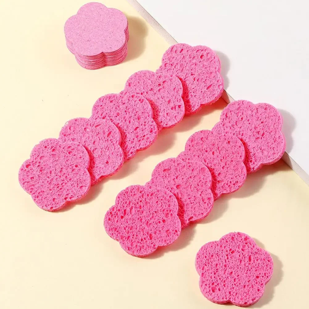 10PCS/Kit Compressed Facial Sponges, Cosmetic Hydrotherapy Sponge Spa Face Pads for Daily Cleansing, Makeup Removal, Exfoliation Peaceful Pleasures Health and Wellness