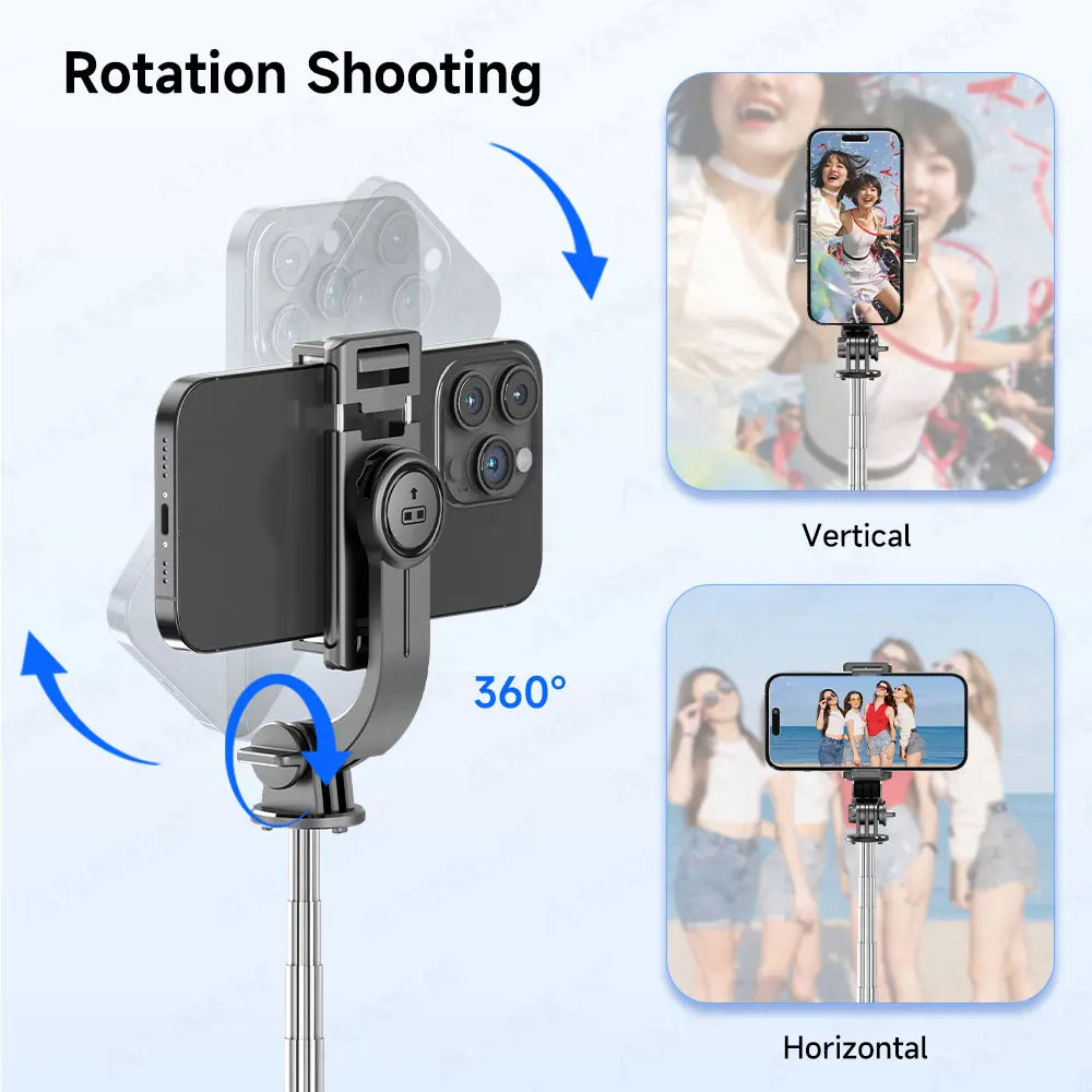 Selfie Stick Tripod with Detachable Bluetooth Remote, 360° Rotation,Extendable Pole, Fill Light Option, for iPhone Android Phone Peaceful Pleasures Health and Wellness