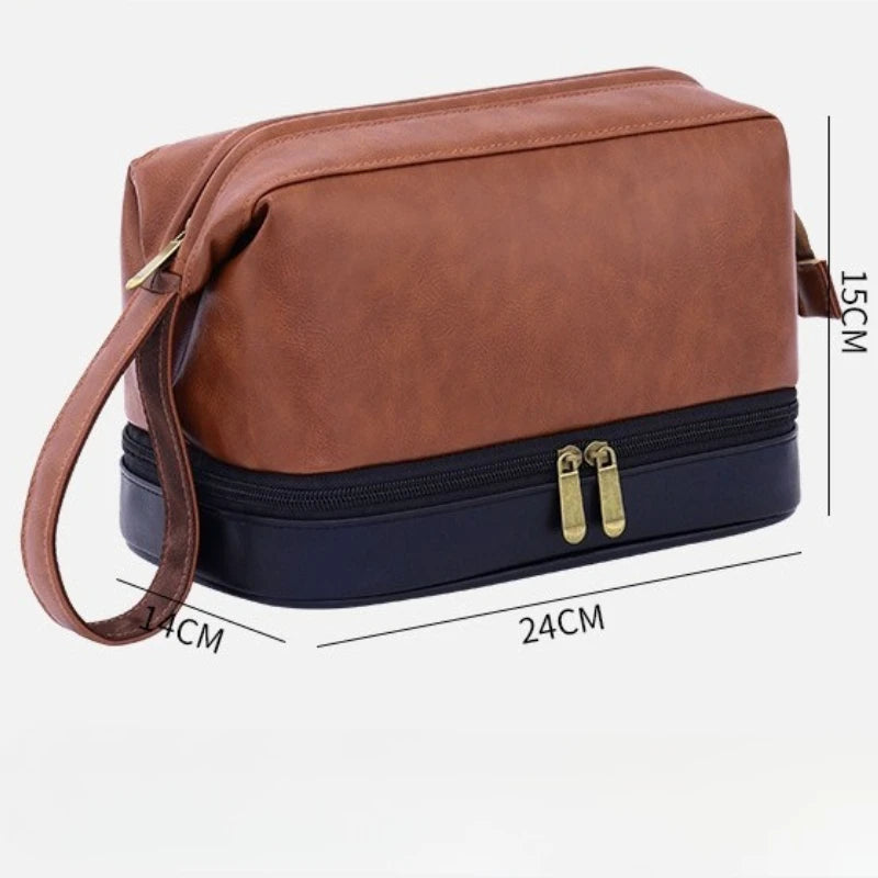 New High-end Men's Toiletry Bag, Business Makeup Bag, Travel Portable Large-capacity Skin Care Product Storage Bag Peaceful Pleasures Health and Wellness