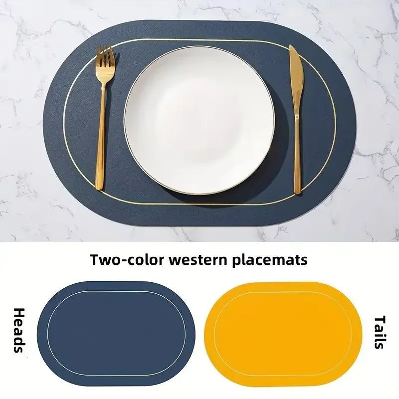 Leather Placemats – Heat Resistant, Waterproof & Wipeable Mats