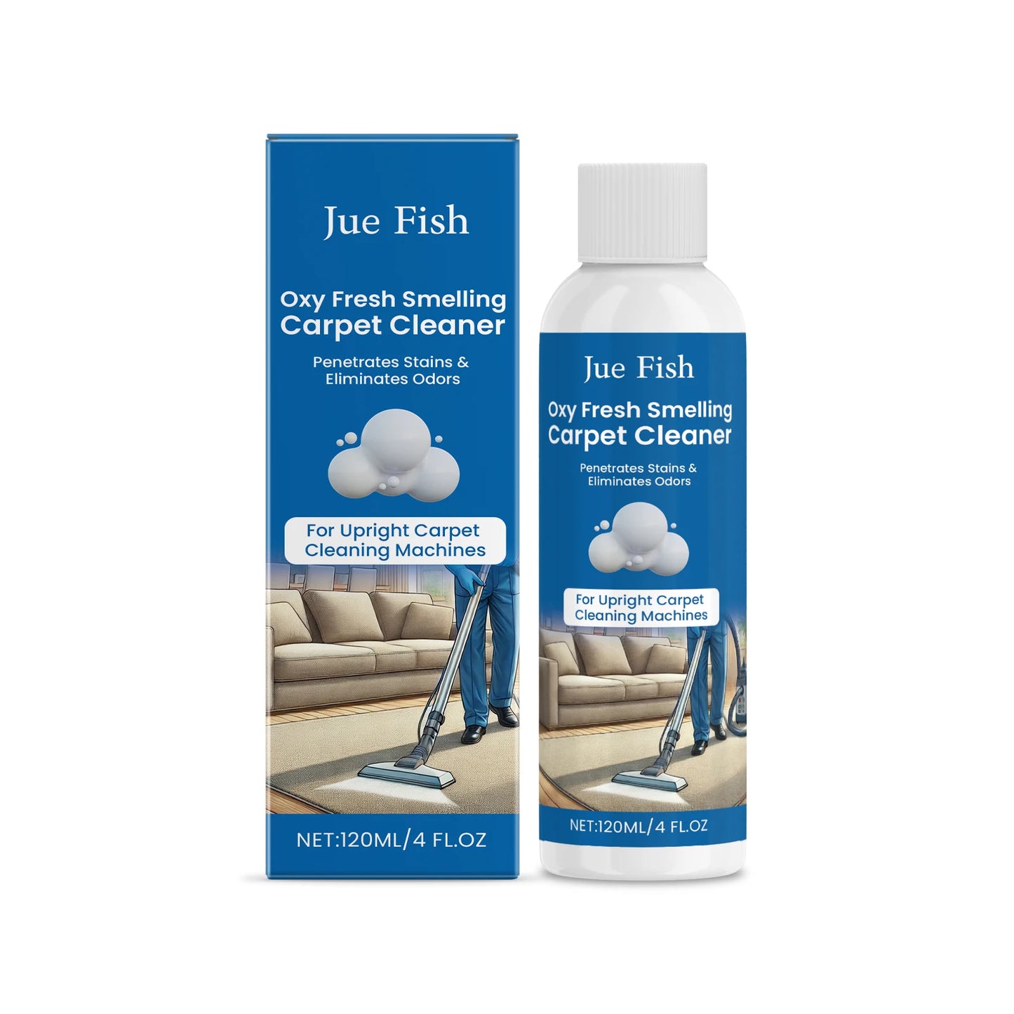 Jue-Fish Carpet Cleaner Liquid | Deep Clean & Stain Remover