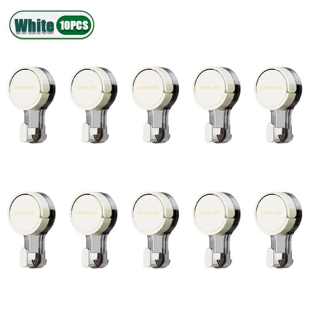 Reusable Suction Cup Hooks – Waterproof Bathroom Wall Hooks 1–30pk