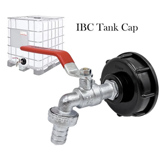 S60x6 Coarse Thread IBC Tank Tap Connecter X 1/2'' 3/4'' Water Coupling Adapter 1000L Garden Home Replacement Valve Fitting Peaceful Pleasures Health and Wellness Default Title