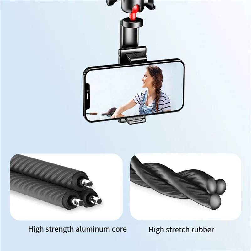 -MEOF Selfie Stick Phone Tripod Stand, Extendable Flexible Octopus Tripod For Smartphone And Camera With Wireless Remote Durable Peaceful Pleasures Health and Wellness