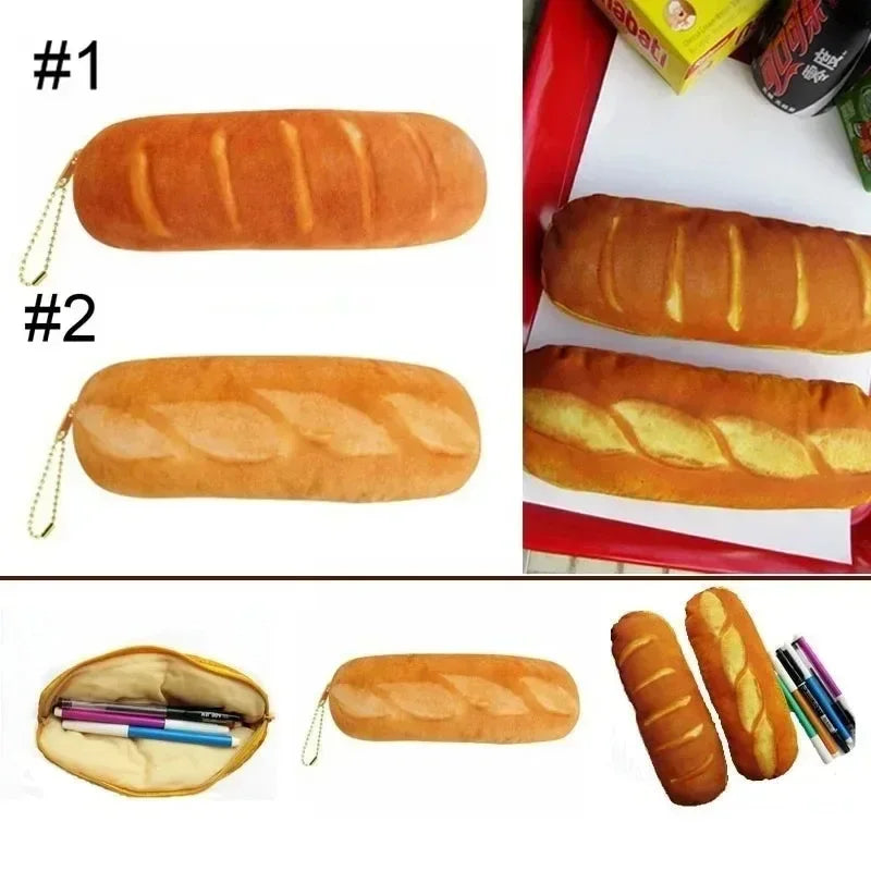 Creative Stationery Box Bread Shaped Pencil Case Large Capacity Fun