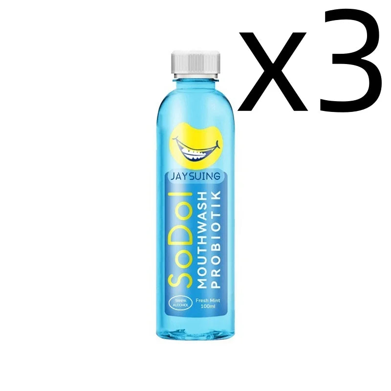 Mint Mouthwash Instant Fresh Breath Deep Cleaning Reduce Bad Breath Prevent Gum Health Improving Dry Mouth Oral Care Mouthwash Peaceful Pleasures Health and Wellness 100ml X 3PCS One Unit adults