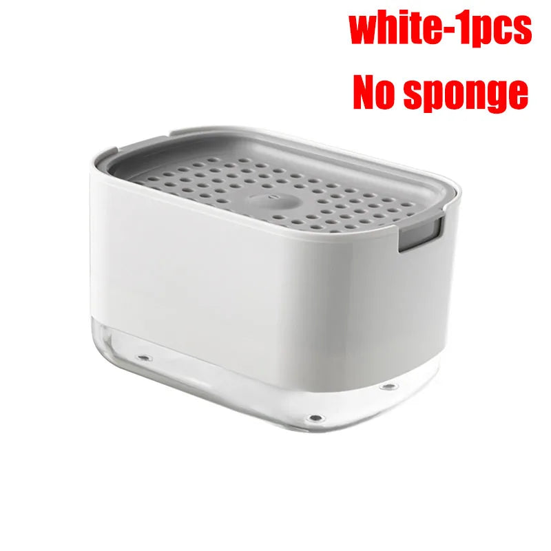 2-in-1 Dish Soap Dispenser & Sponge Holder – 300ml