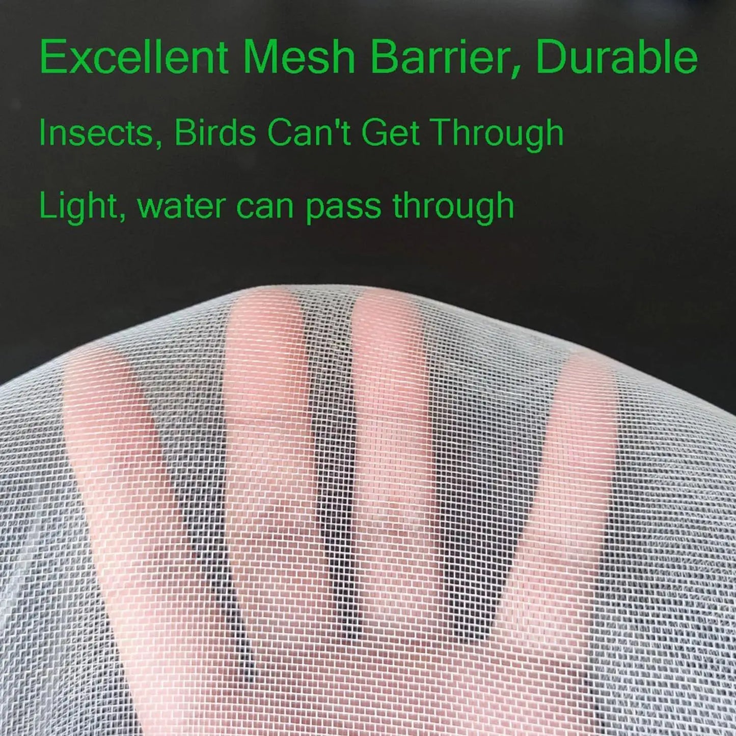 Garden Netting 2-Pack Plant Mesh Cover with Drawstring & Zipper