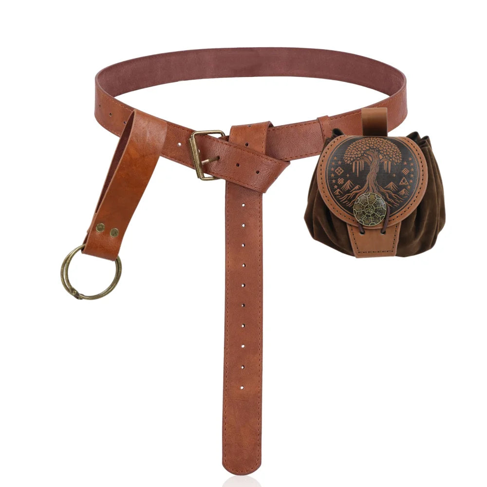 Medievalcosplayleather Belt Copper Coin Waist Bag Renaissance Dress