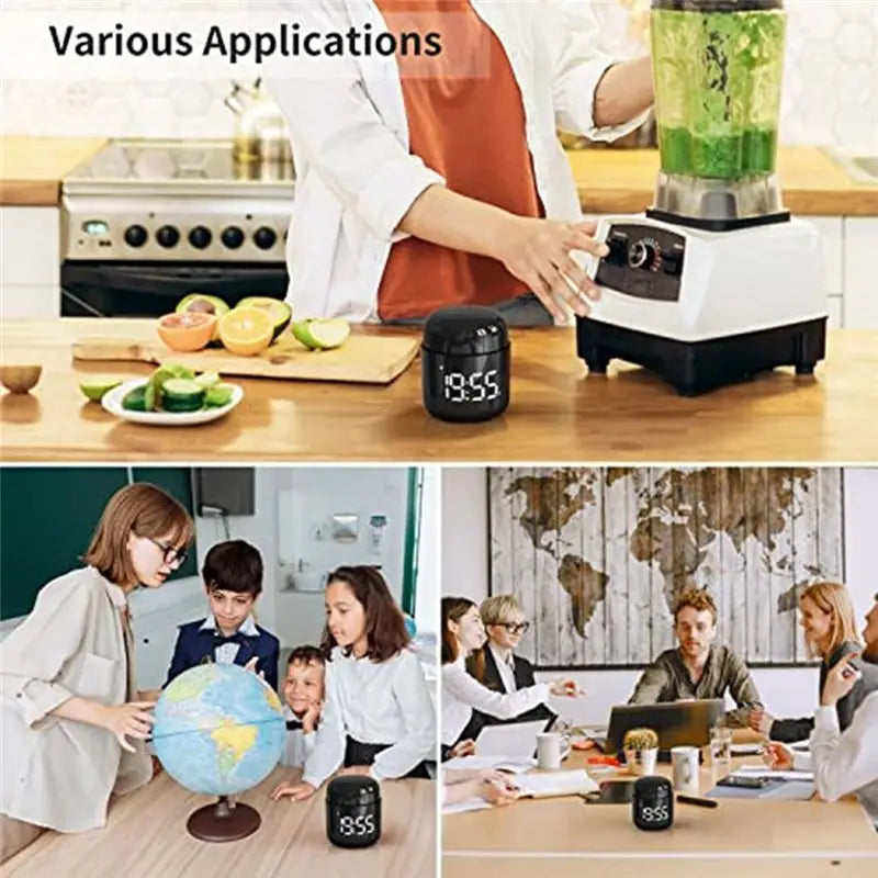 A36T-Large LED Display Countdown Countup Digital Kitchen Timer, Volume Adjustable Timer For Cooking, Student Time Management Peaceful Pleasures Health and Wellness