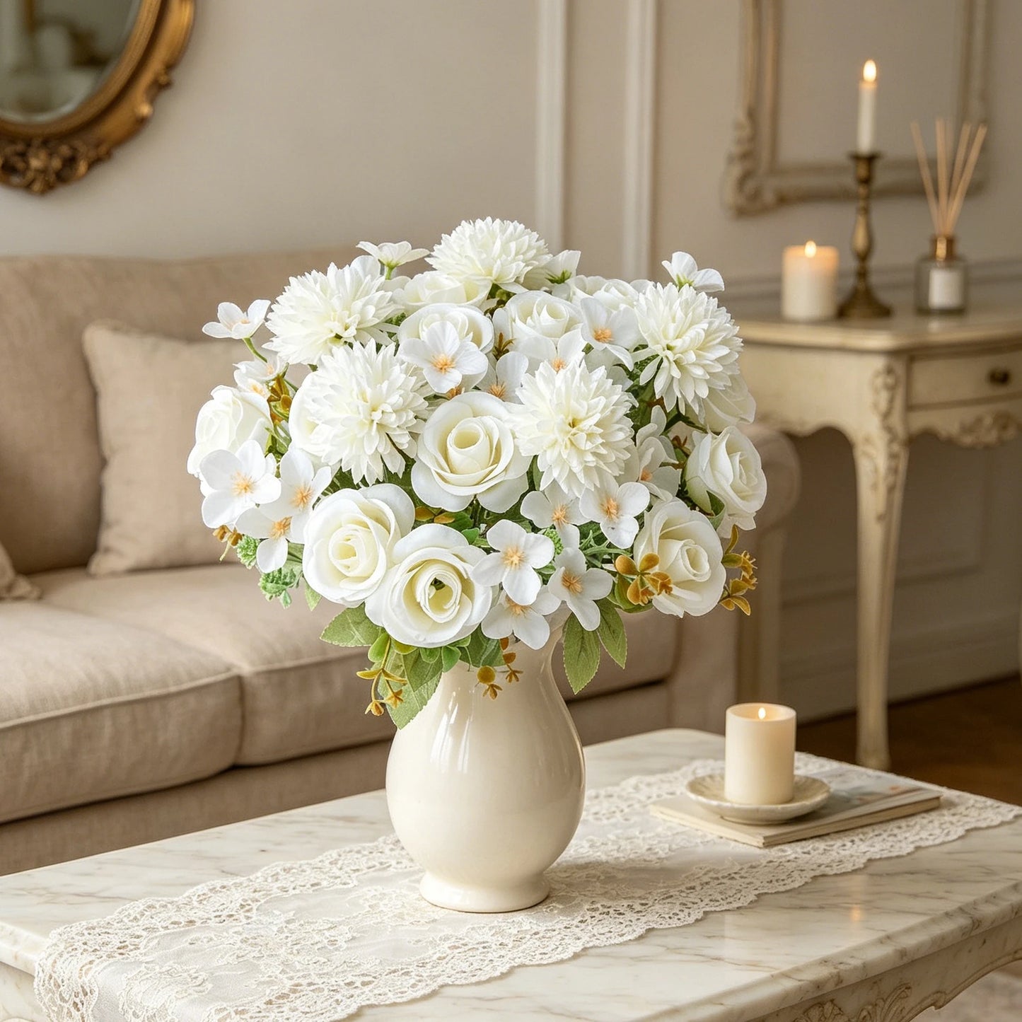 Artificial Silk Rose Bouquet for Wedding & Home Decor