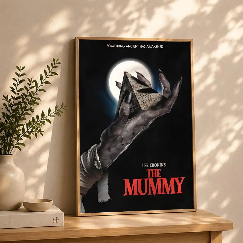 The Mummy Movie Poster HD Self-Adhesive Waterproof Wall Art Movie Poster Wall Art Peaceful Pleasures Health and Wellness White5 21X30cmNoframe